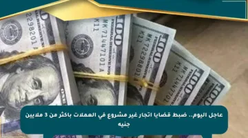 عاجل اليوم.. ضبط قضايا اتجار غير مشروع في العملات بأكثر من 3 ملايين جنيه